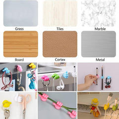 20pcs Cable Holder Hooks Keep Home & Car Organized