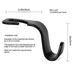 4Pcs Car Seat Headrest Hook Storage Hanger Organizer