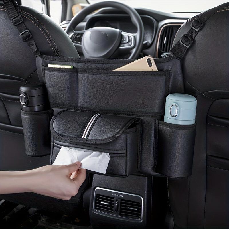 Car Storage Hanging Bag Car Tissue Box Armrest Organizers Pocket