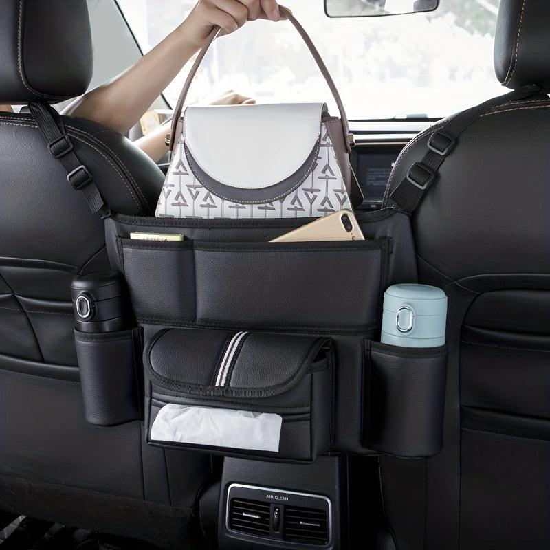 Car Storage Hanging Bag Car Tissue Box Armrest Organizers Pocket