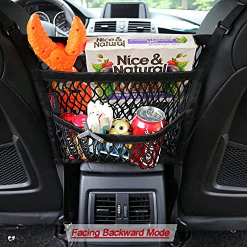 Car Elastic Net Bag Seat Handbag Holder Trunk Organizer
