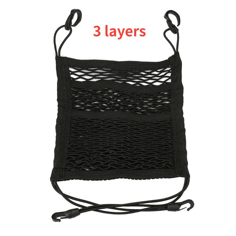 Car Net Organizer Standard With Pockets Front Seat Dog Barrier Three Layers