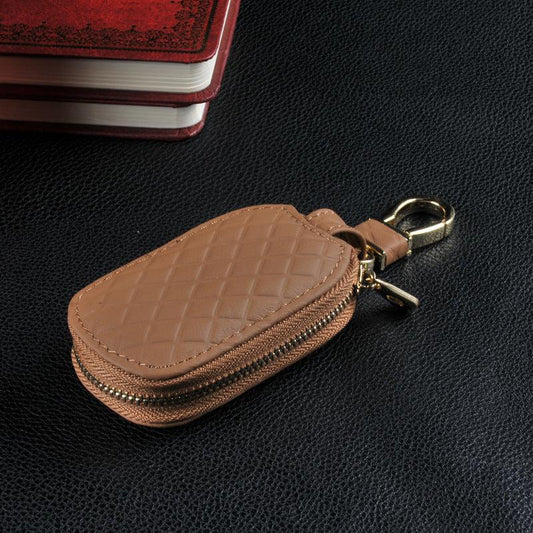 Stylish Leather Keychain Holder for Car Key Fob Protection