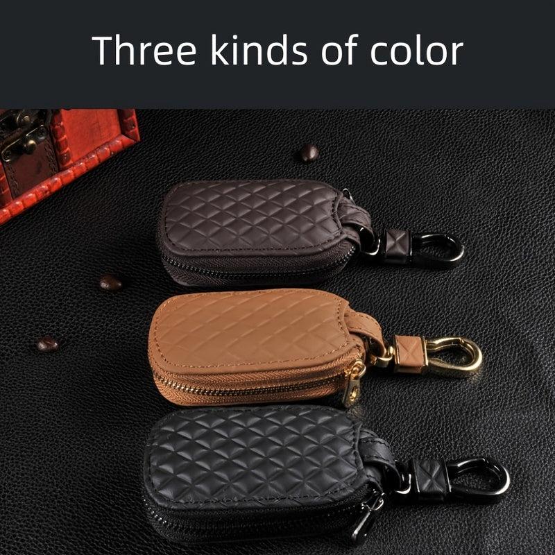 Stylish Leather Keychain Holder for Car Key Fob Protection