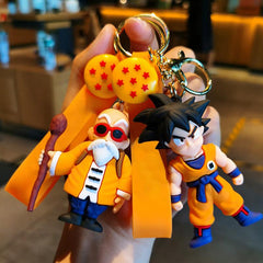 Cute Cartoon Silicone Doll Car Keychain Pendant with Lanyard