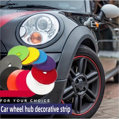 8M Car Bumper Decorative Strip Red Wheel Hub Ring Moulding Trim Edge Protective