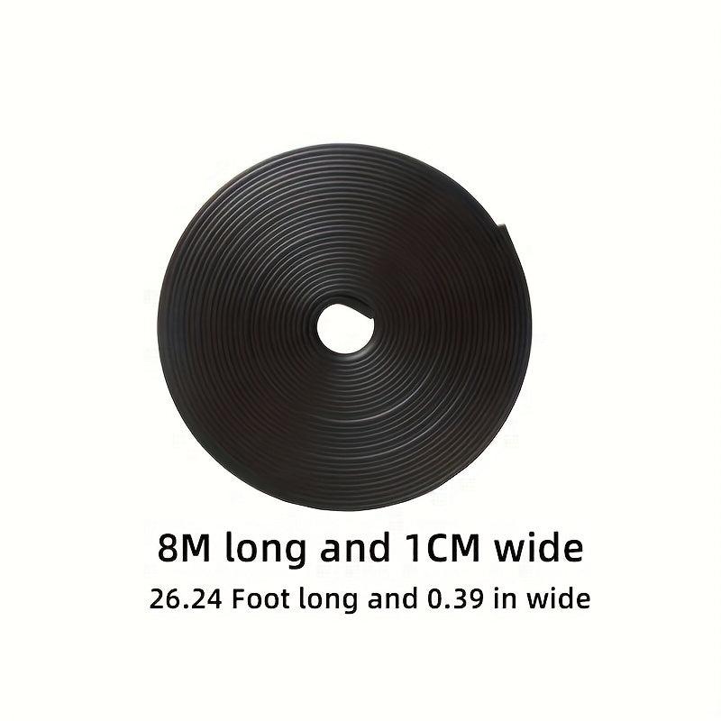 8M Car Bumper Decorative Strip Red Wheel Hub Ring Moulding Trim Edge Protective