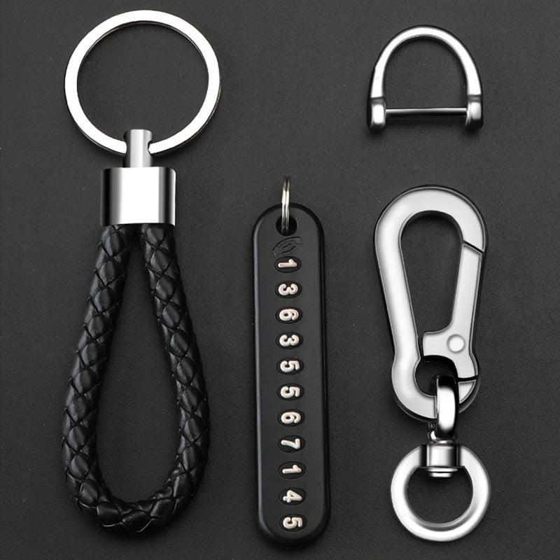 Anti Lost Car Keychain Phone Card Keyring Rope Auto Key Chain Holder