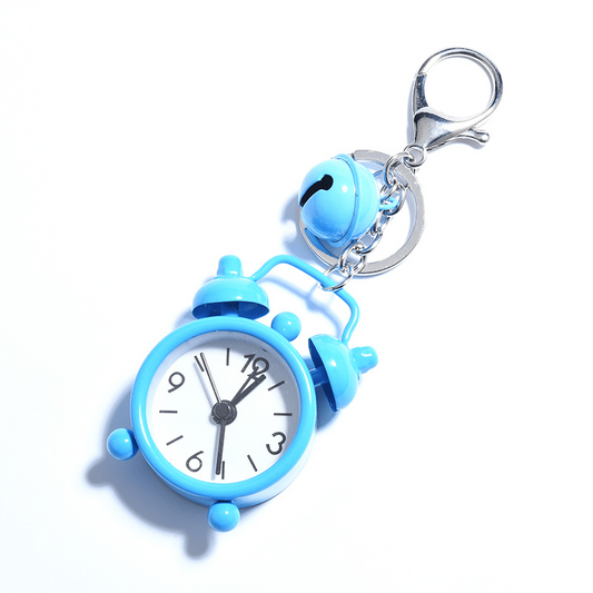 Mini Alarm Clock Car Keychain Creative Car Ornament Bag Pendant