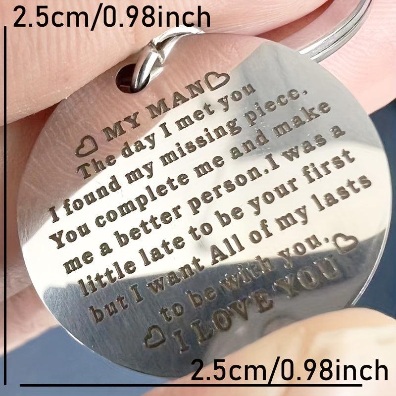 I Love You Key Chain For Husband - Birthday Present For Him