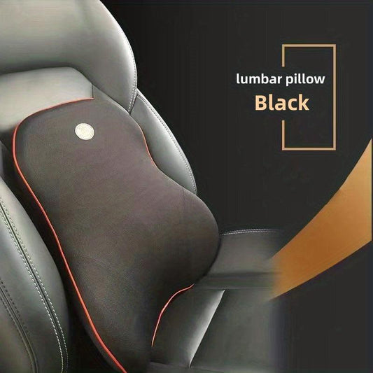 Car Headrest Lumbar Pillow Set Memory Foam Support