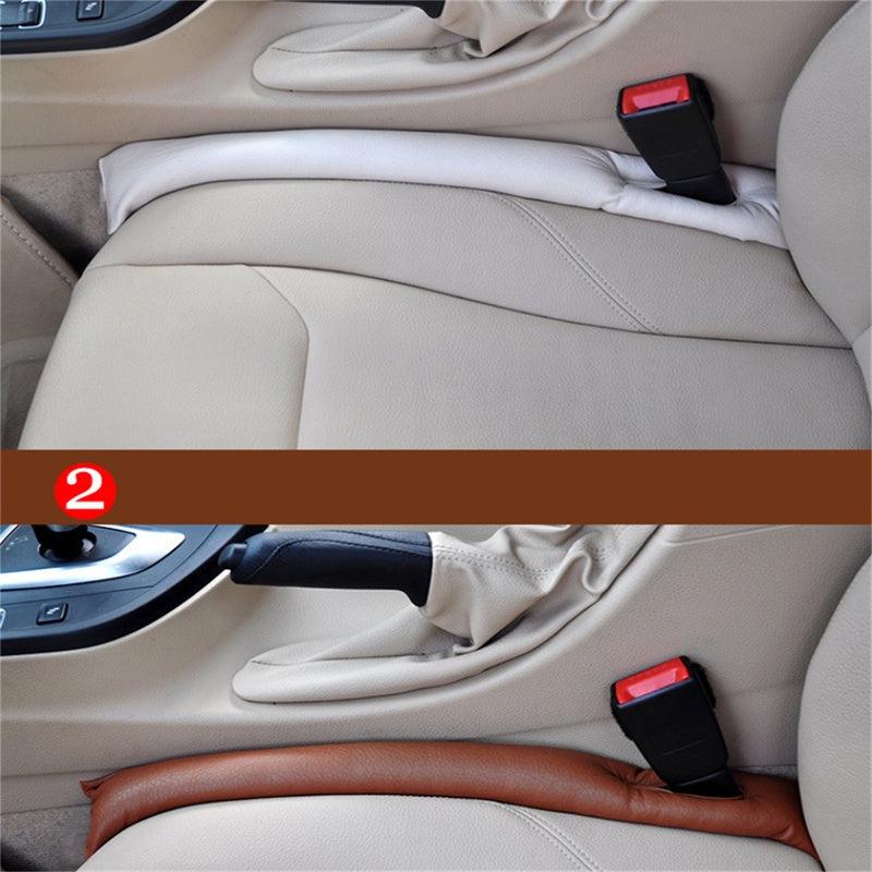 2pcs Car Seat Gap Filler Soft Pad Leak-proof PU Side Seam Plug