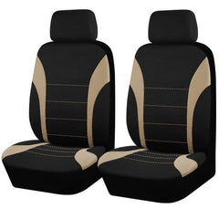 Polyester Car Seat Covers Front Pairs Gray Tan Red Universal Protector