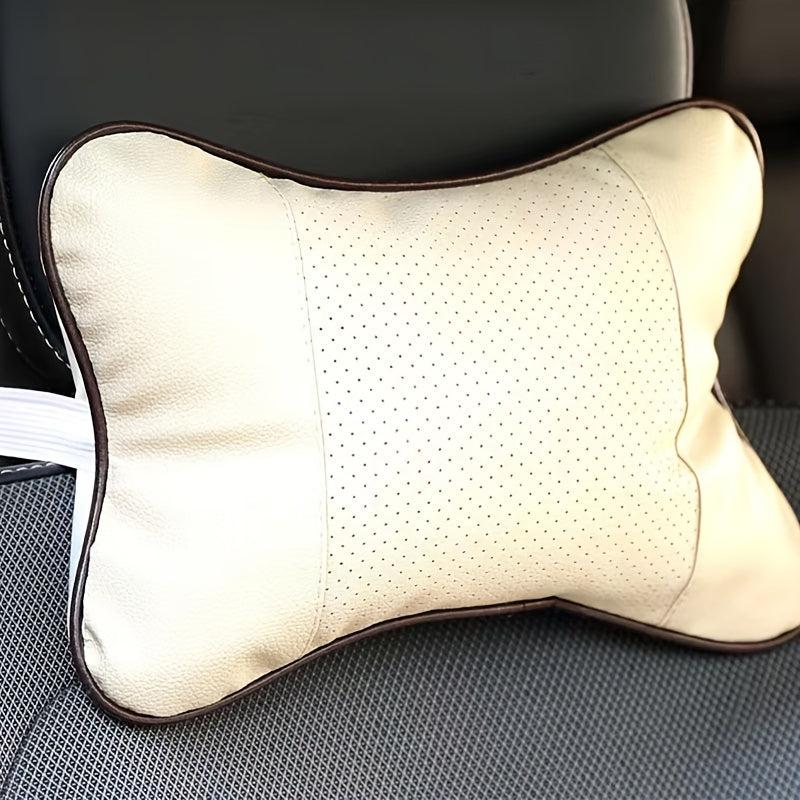Leather Car Headrest Pillow for Ultimate Driving Comfort