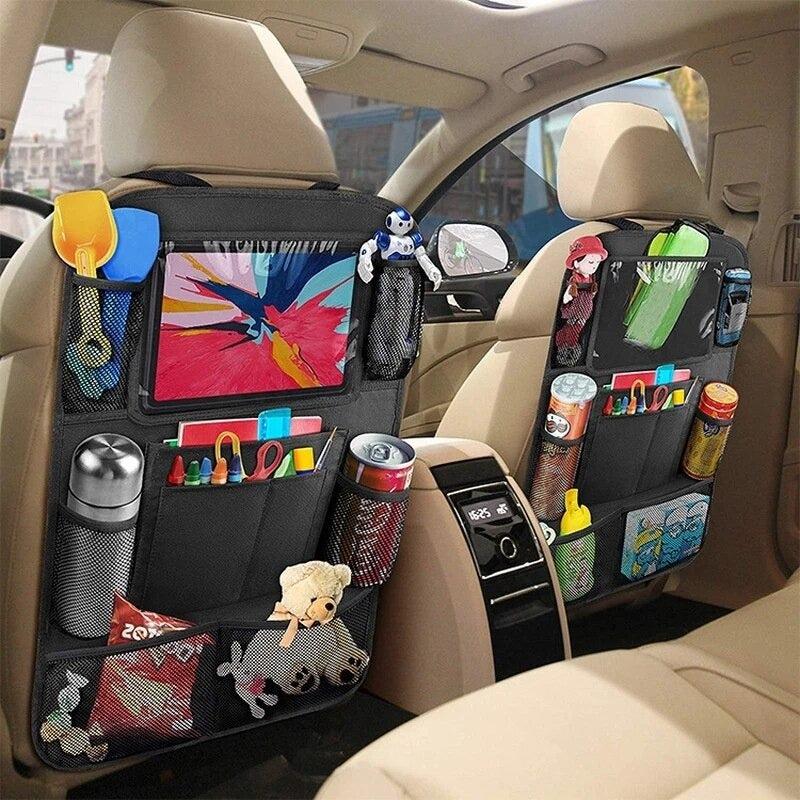 Car Seat Organizer Oxford Fabric Back Pocket Storage Bag Tablet Holder for Kids