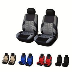 2PCS Embossed Car Seat Covers Universal Fit Most Cars