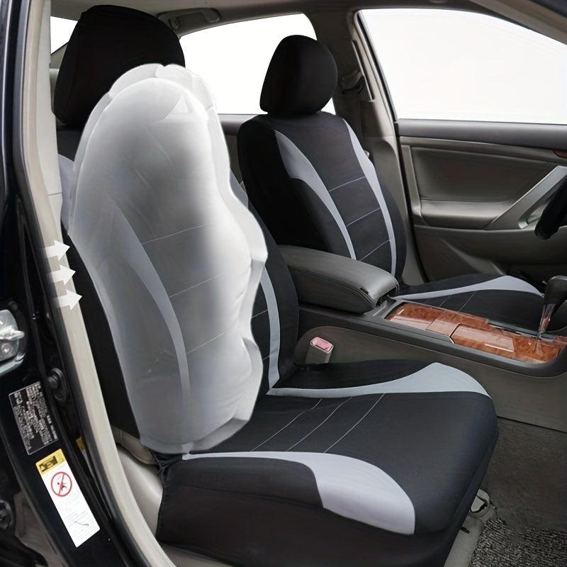 Universal Seat Covers 9pcs Set Airbag Safe Gray Pink Red