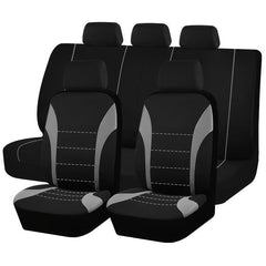 Universal Seat Covers 9pcs Set Airbag Safe Gray Pink Red