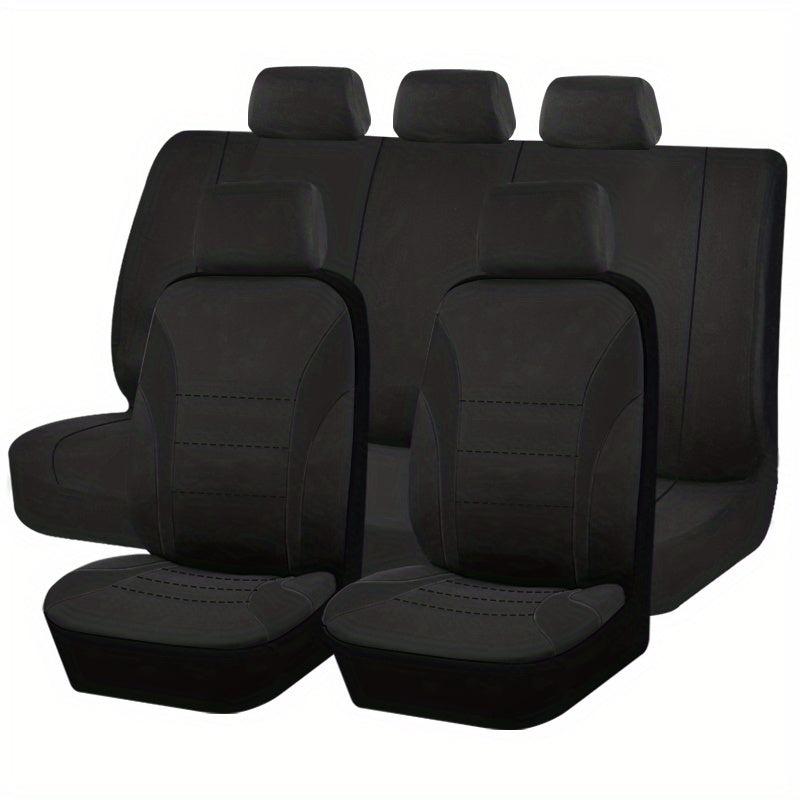 Universal Seat Covers 9pcs Set Airbag Safe Gray Pink Red