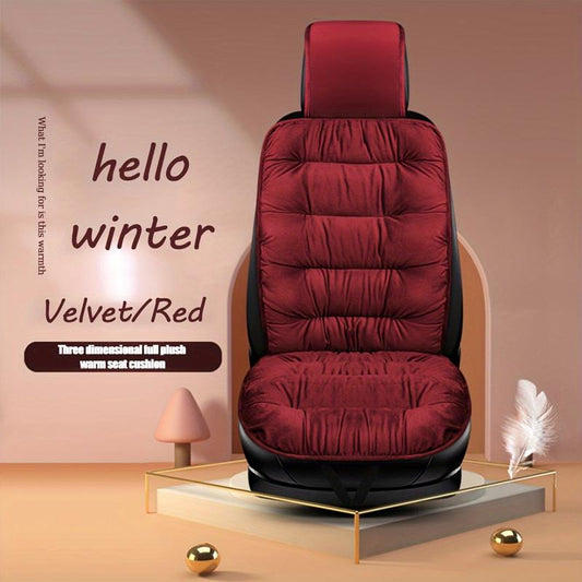 Winter Plush Car Seat Cushion with Backrest - Variety of Colors