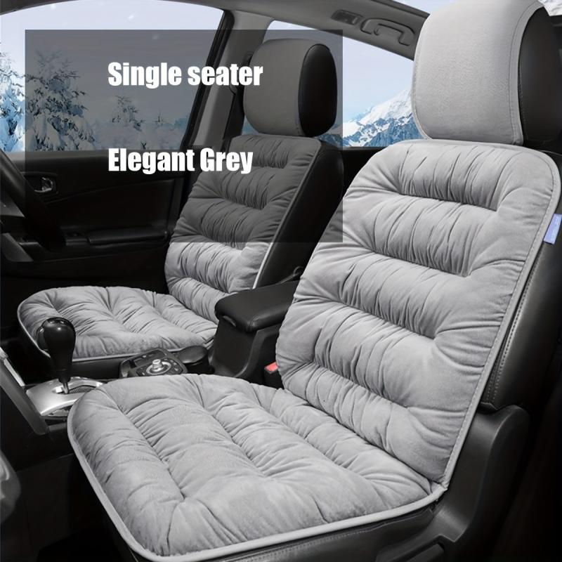 Winter Plush Car Seat Cushion with Backrest - Variety of Colors