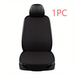 Flax Car Seat Cover Set Linen Fabric Car Seat Protector Universal Size