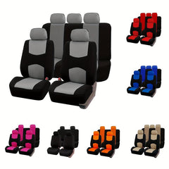 Universal Car Seat Cover 2mm Sponge Full Set 9pcs