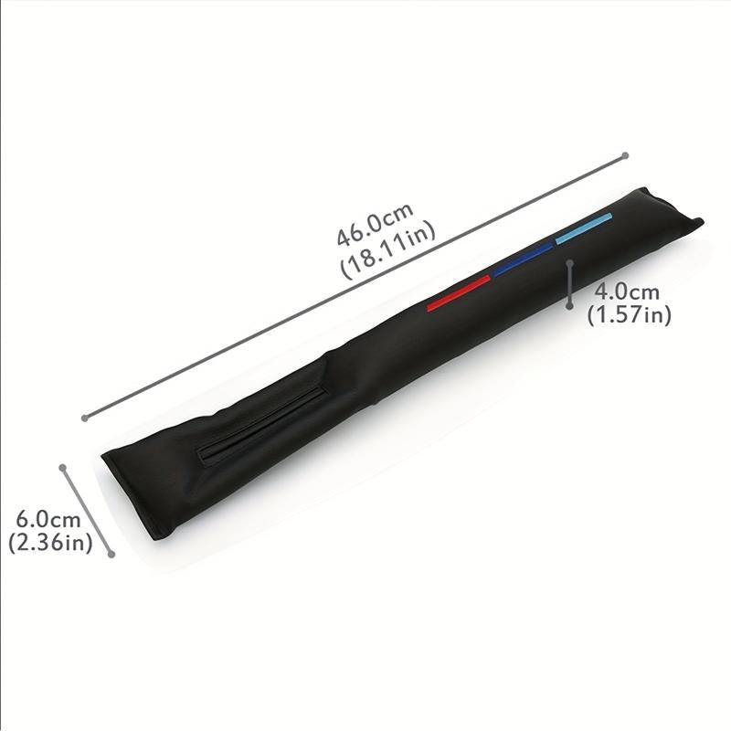 2pcs PU Leather Car Seat Crevice Gap Filler Cover Pad