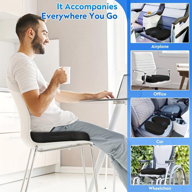 Memory Foam Office Chair & Car Seat Cushions Set