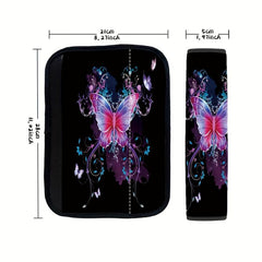 Flower Butterfly Print Car Shoulder Cover