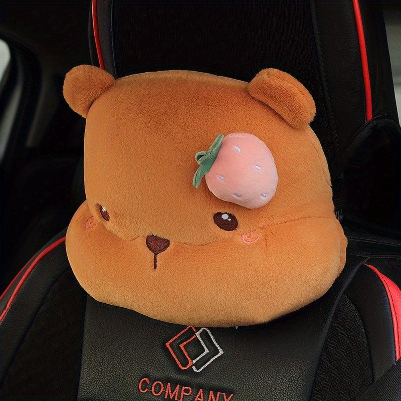 Car Cartoon Headrest Plush Car Accessories Supplies Seat Neck Waist Pillow