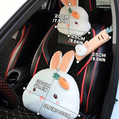 Car Cartoon Headrest Plush Car Accessories Supplies Seat Neck Waist Pillow