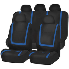 Polyester Car Seat Covers Full Set Gray Purple Red Universal Protector