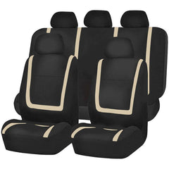 Polyester Car Seat Covers Full Set Gray Purple Red Universal Protector