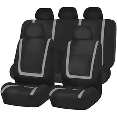 Polyester Car Seat Covers Full Set Gray Purple Red Universal Protector
