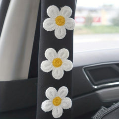 2pcs Ice Silk Flower Shoulder Pad Car Safety Belt Pad - Car Interior Accessories