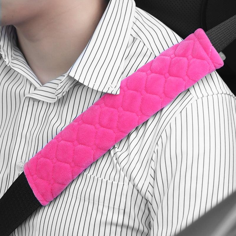 Plush Car Seat Belt Cover Adjustable Shoulder Pad for Kids Adults