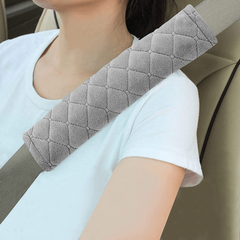 Plush Car Seat Belt Cover Adjustable Shoulder Pad for Kids Adults