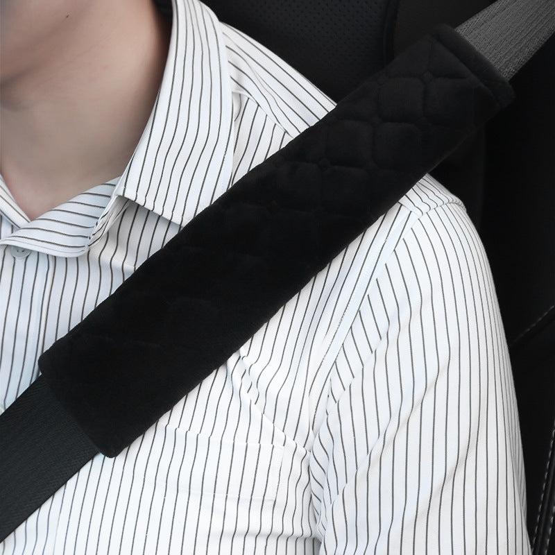 Plush Car Seat Belt Cover Adjustable Shoulder Pad for Kids Adults