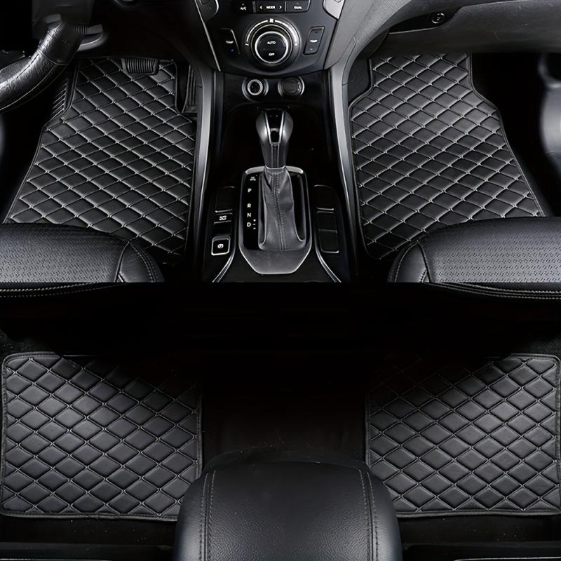 2pcs Car Floor Mats Universal Waterproof Full Set Auto Rugs Leather Interior