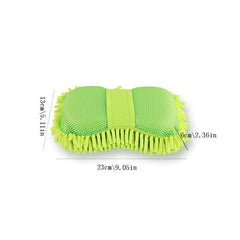 Ultra Absorbent Chenille Microfiber Wash Sponge For Car Detailing Green