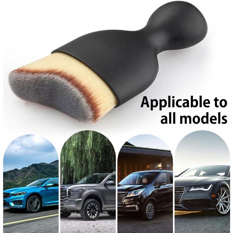 3pcs Car Interior Cleaning Kit Soft Brushes for Instrument Panel & Crevice