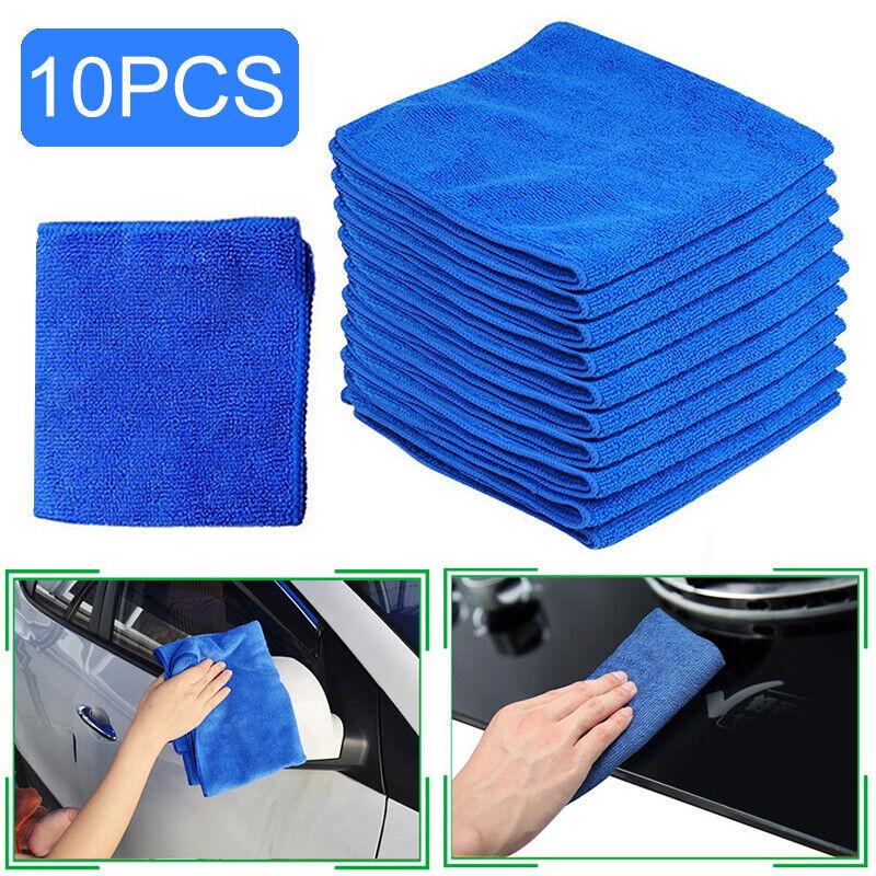 10pcs Microfiber Car Cleaning Towel for Automobile and Motorcycle Washing