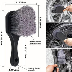 Car Wash Brush for Wheels & Tires - Soft Bristle