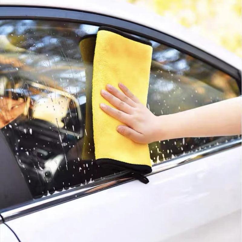 3pcs Thickened Car Wash Towels Absorbent Scrubbers Microfiber Interior Cleaning