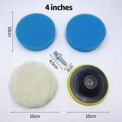 4 inch Car Polishing And Waxing Sponge 5pc Kit
