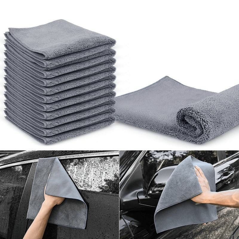 5 Pack Double Sided Car Wash Towels Soft Absorbent Coral Fleece