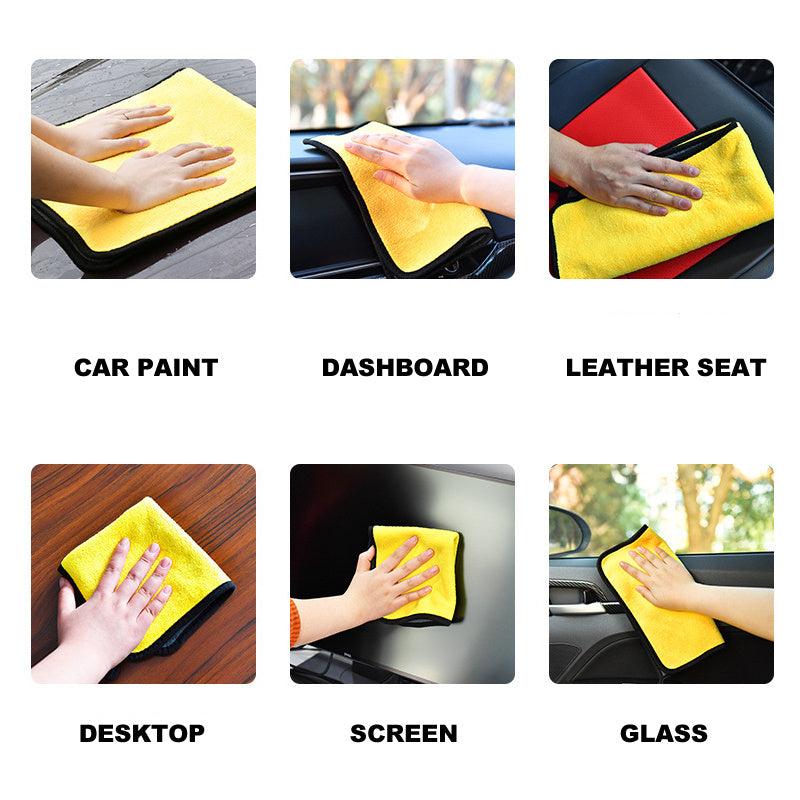 3pcs Car Washing Microfiber Towel Detailing Cleaning Cloth