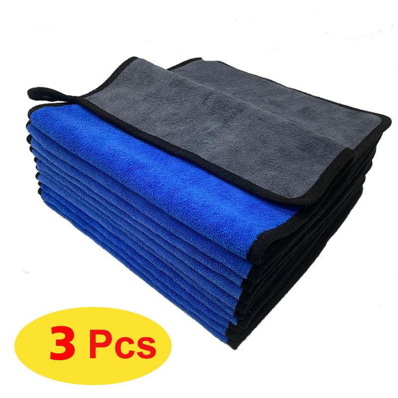 3pcs Car Washing Microfiber Towel Detailing Cleaning Cloth