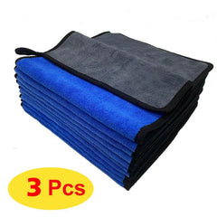 3pcs Car Washing Microfiber Towel Detailing Cleaning Cloth